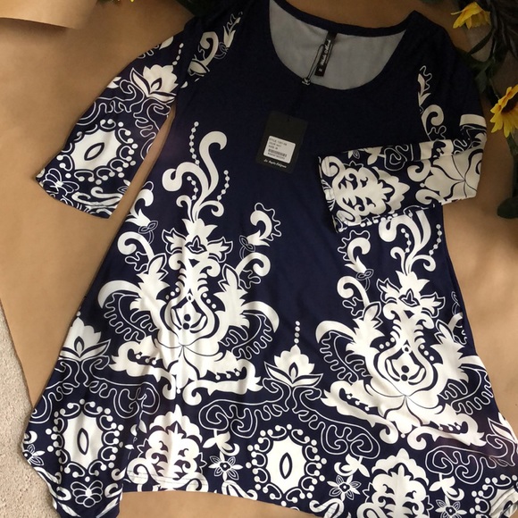 White Mark Tunic Navy Medium - Picture 5 of 13